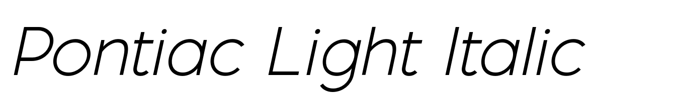 Pontiac Light Italic